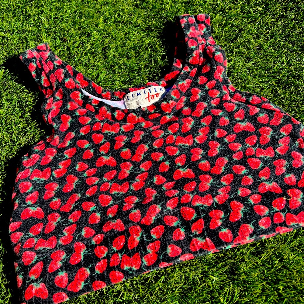 🍓Vintage Girls LimitedToo Strawberry Bralette with elastic band